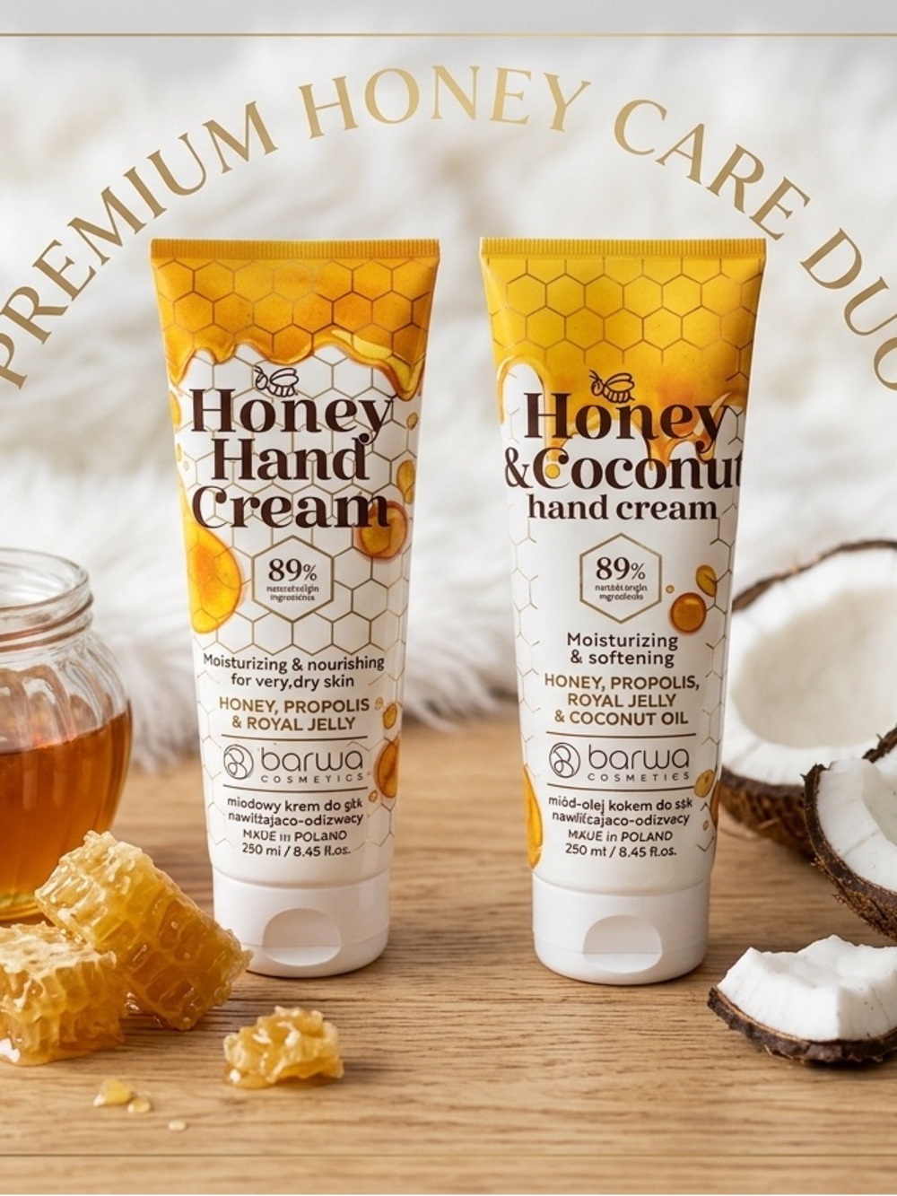 Set 2 Barwa Cosmetics: Honey & Honey/Coconut (250 ml c/u) - NWT